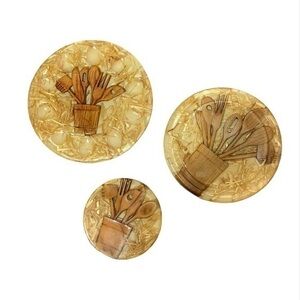 Vintage/MCM 70’s ColorFlo Lucite/Resin Trivets/Hot Plates and Deviled Egg Tray